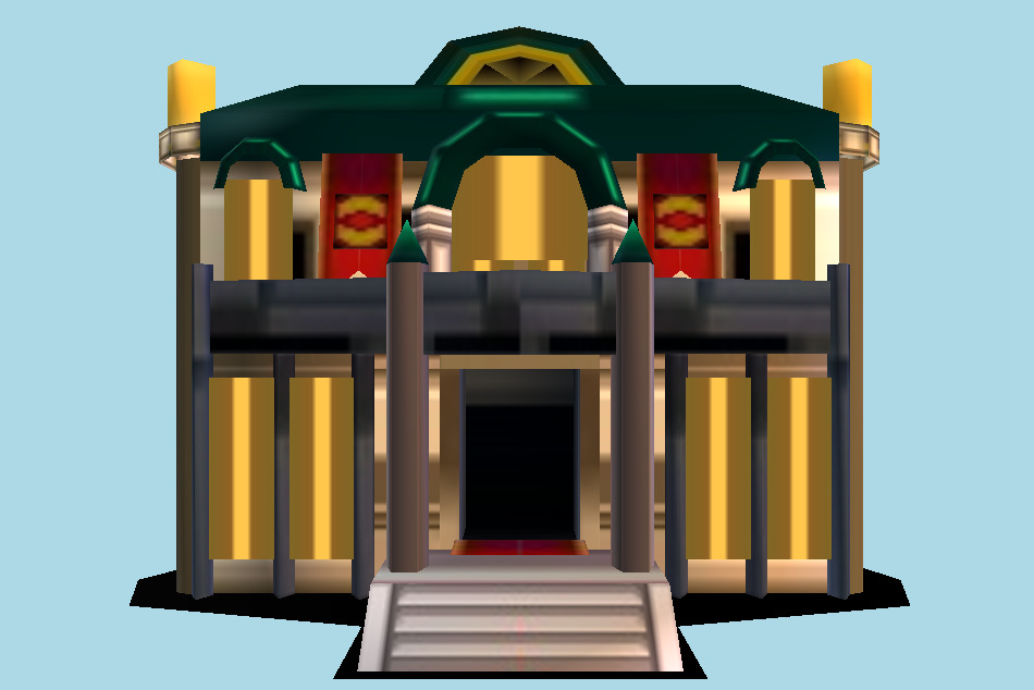 Pokémon Black / White Battle Subway Building 3d model
